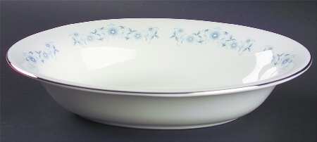 Josephine Blue 10" Oval Vegetable Bowl