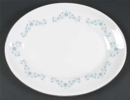 Josephine Blue 13" Oval Serving Platter