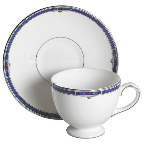 Kingsbridge Leigh Shape Footed Cup & Saucer Set