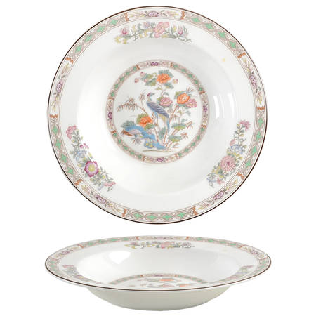Kutani Crane Rim Soup Bowl