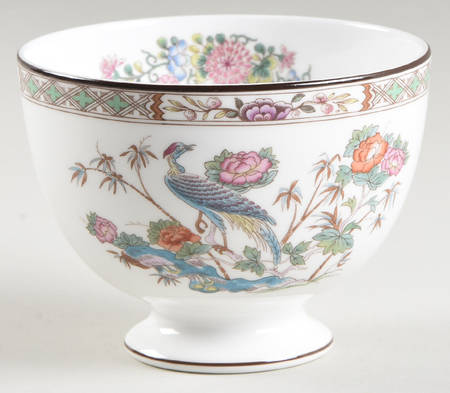 Kutani Crane Open Sugar Bowl