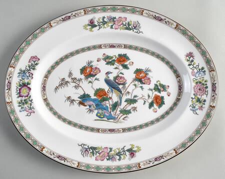 Kutani Crane 13" Oval Serving Platter