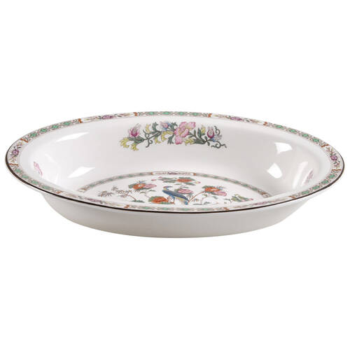 Kutani Crane 10" Oval Vegetable Bowl
