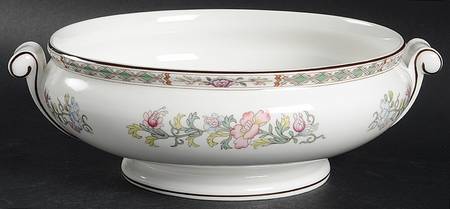 Kutani Crane Round Vegetable No Lid