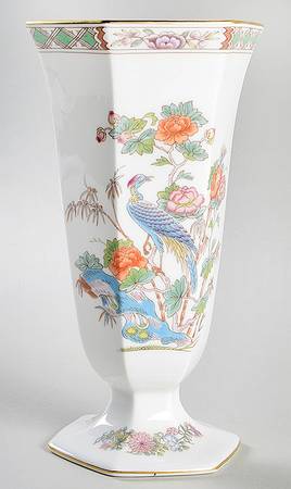 Kutani Crane 8" Vase