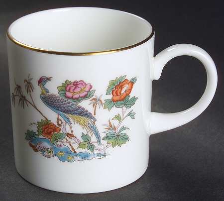 Kutani Crane Can Shape Demitasse Cup