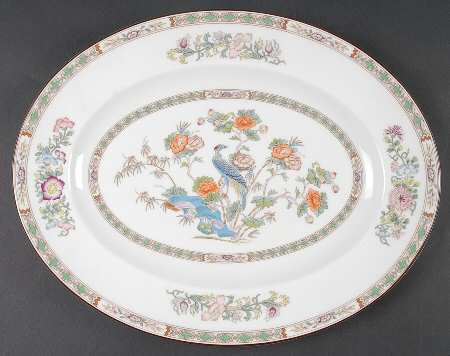 Kutani Crane 14" Oval Serving Platter