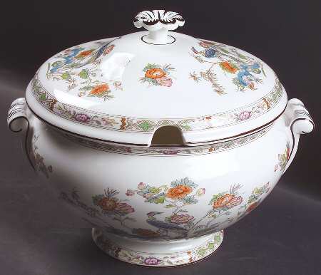 Kutani Crane Tureen &  Lid