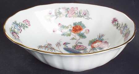 Kutani Crane Avocado Bowl