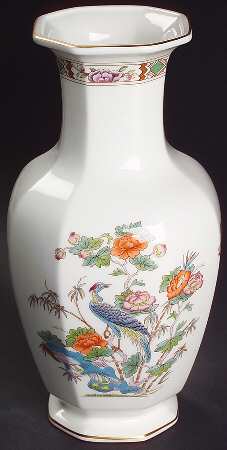 Kutani Crane 9" Vase