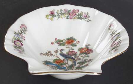 Kutani Crane Shell Shaped Dish