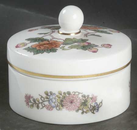 Kutani Crane 3" Round Box & Lid