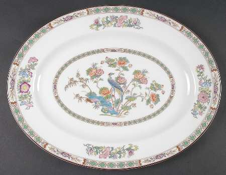 Kutani Crane 15" Oval Serving Platter