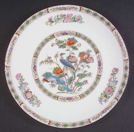 Kutani Crane Cookie Plate