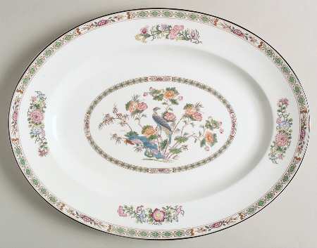 Kutani Crane 17" Oval Serving Platter