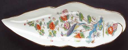 Kutani Crane Leaf Tray