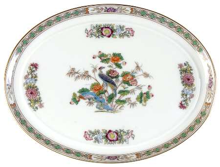 Kutani Crane Small Oval Tray