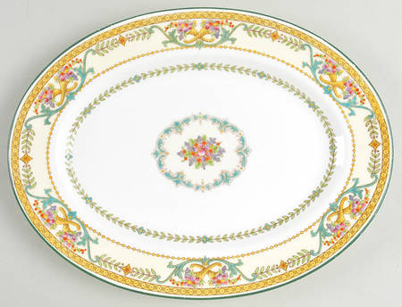 Kynance (Center and Laurel Band) 11" Oval Serving Platter