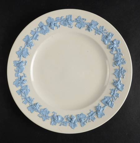 Lavender on Cream Color (Plain) Luncheon Plate