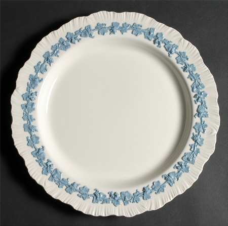 Lavender on Cream Color (Shell Edge) 12" Chop Plate (Round Platter)