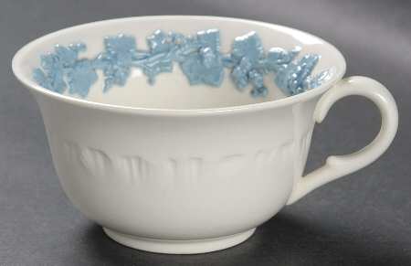 Lavender on Cream Color (Shell Edge) Footed Cup