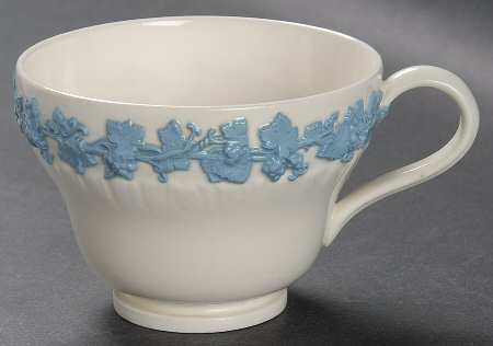 Lavender on Cream Color (Shell Edge) Footed Cup