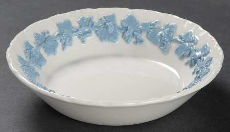 Lavender on Cream Color (Shell Edge) Fruit/Dessert (Sauce) Bowl by Wedgwood