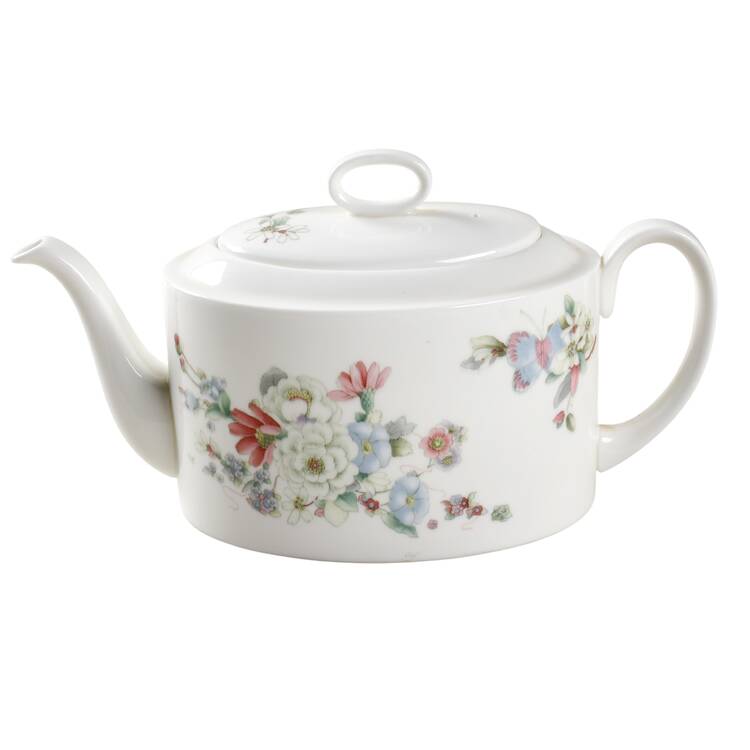 Lemon Tree (Butterflies & Flowers) Teapot & Lid