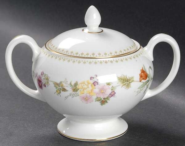 Mirabelle Leigh Shape Sugar Bowl & Lid