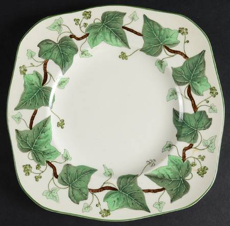 Napoleon Ivy Green (Queen's Ware) Square Luncheon Plate by Wedgwood