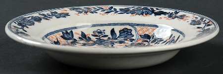 Ningpo (Blue Trim) Rim Fruit/Dessert (Sauce) Bowl