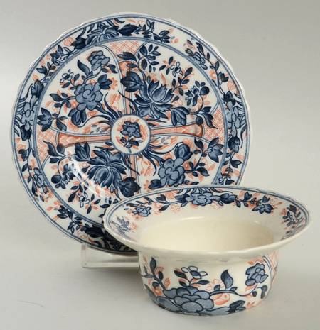 Ningpo (Blue Trim) Ramekin & Saucer Set