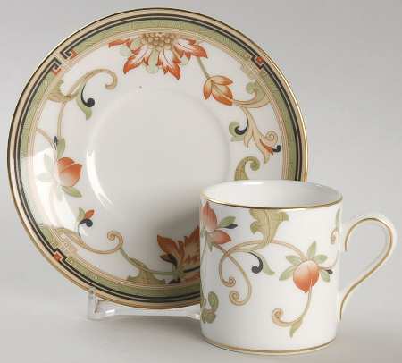Oberon Bond Shape Demitasse Cup and Saucer Set