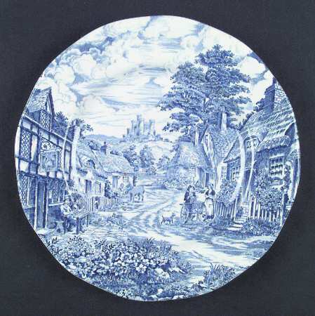 Old English Village Blue by Wedgwood