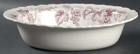 Old Vine Purple 9" Oval Vegetable Bowl