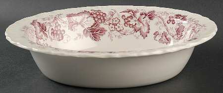 Old Vine Purple 10" Oval Vegetable Bowl