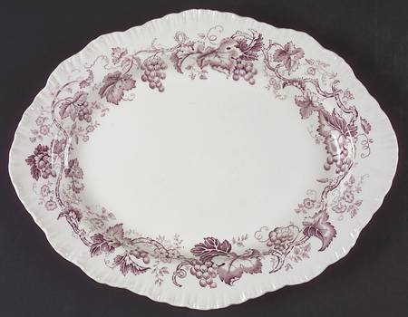 Old Vine Purple 14" Oval Serving Platter