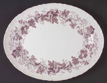 Old Vine Purple 14" Oval Serving Platter