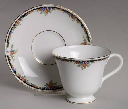 Osborne Victoria Shape Footed Cup & Saucer Set