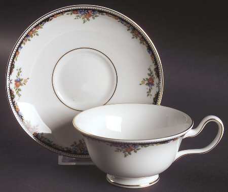 Osborne Peony Shape Footed Cup & Saucer Set