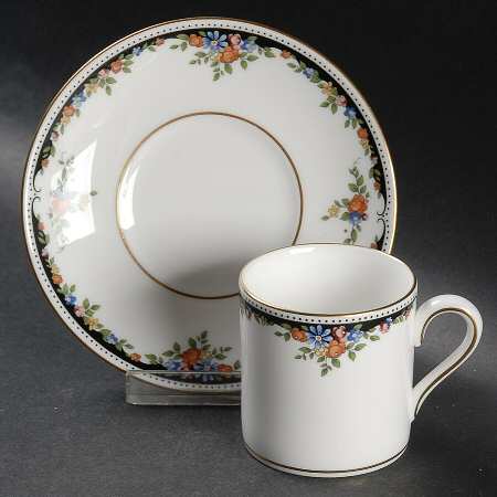 Osborne Bond Shape Demitasse Cup and Saucer Set