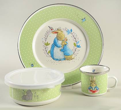 Peter Rabbit (3 Piece) Enamel Child's Set