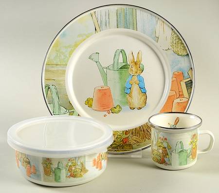 Peter Rabbit (3 Piece) Enamel Child's Set