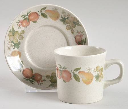 Quince Flat Demitasse Cup & Saucer Set