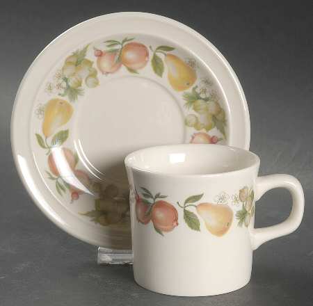 Quince Flat Demitasse Cup & Saucer Set