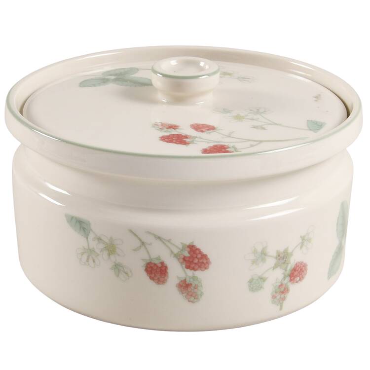 Raspberry Cane 1 Qt Round Covered Casserole by Wedgwood