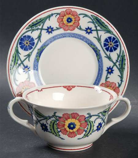 Rhodes Flat Bouillon Cup & Saucer