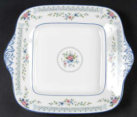 Rosedale Square Handled Cake Plate by Wedgwood