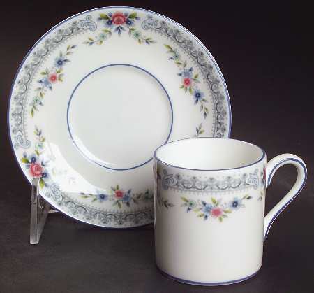 Rosedale Bond Shape Demitasse Cup and Saucer Set