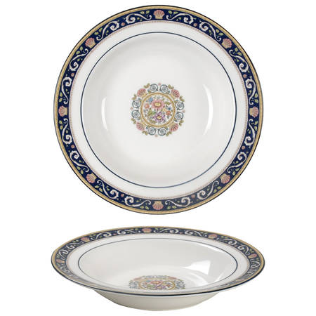 Runnymede Blue Rim Soup Bowl